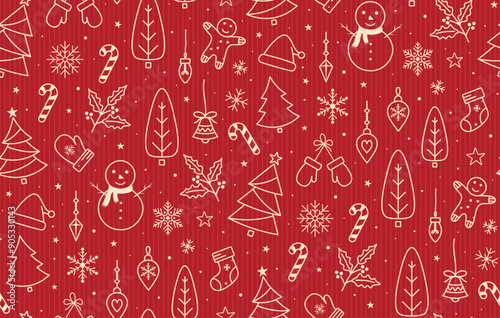 Christmas backgrounds, seamless pattern, christmas wrapping paper concept