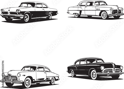 Vintage Car Vector Graphics: High-Quality Classic Designs for Your Projects