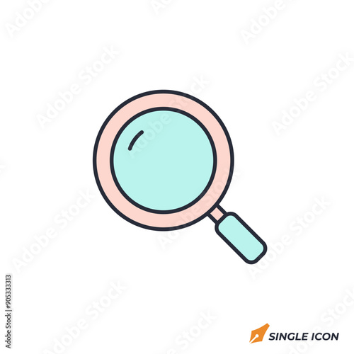 Magnifying Glass icon vector illustration. Magnifying Glass symbol isolated on white background