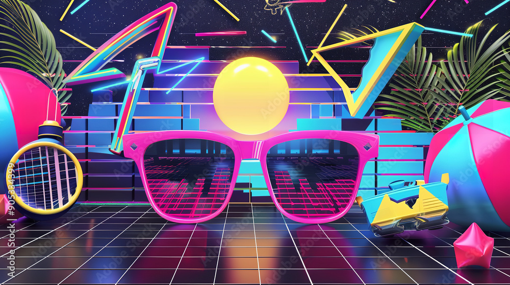 Back To The 90's Backdrop on black background, 90s Theme Party Decoration, Retro Birthday Sign, Nostalgic Disco, Millennial Gen Z Hip Hop Banner. Typical retro background of the 90’s