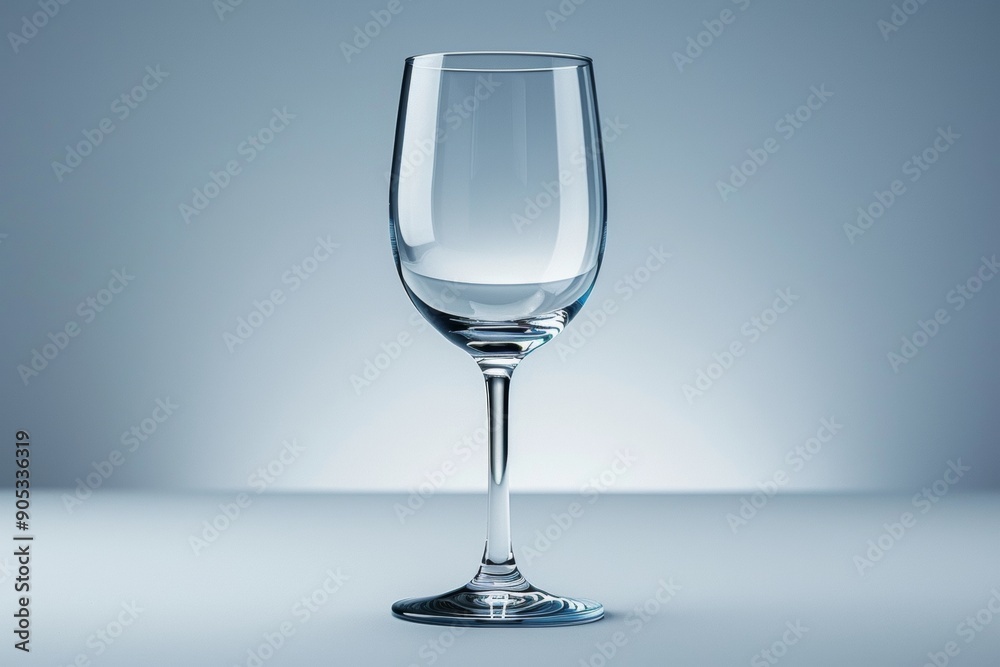 Artistic representation of glass on pristine white backdrop. Delicate reflections and subtle color gradients.