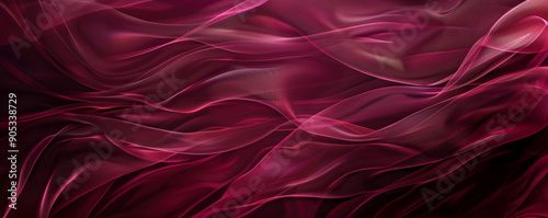 A rich burgundy background with soft, flowing lines and curves in shades of burgundy and pink, giving a sense of movement and fluidity.