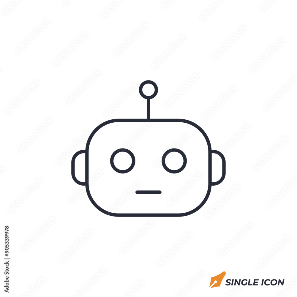 Robot icon vector illustration. Robot symbol isolated on white background Robot icon vector illustration. Robot symbol isolated on white background
