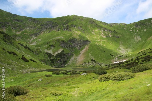 Hills with fog in National park Tatra mountains photo