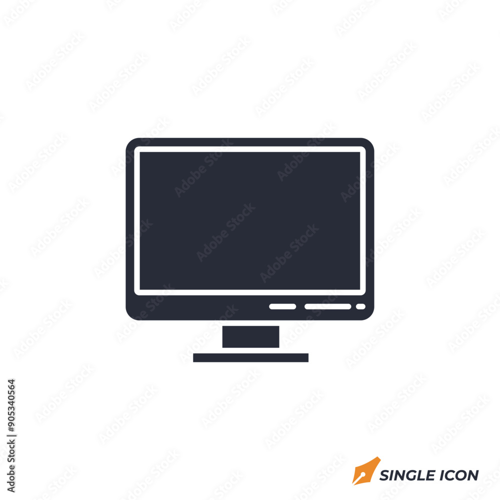 Monitor icon vector illustration. Monitor symbol isolated on white background Monitor icon vector illustration. Monitor symbol isolated on white background