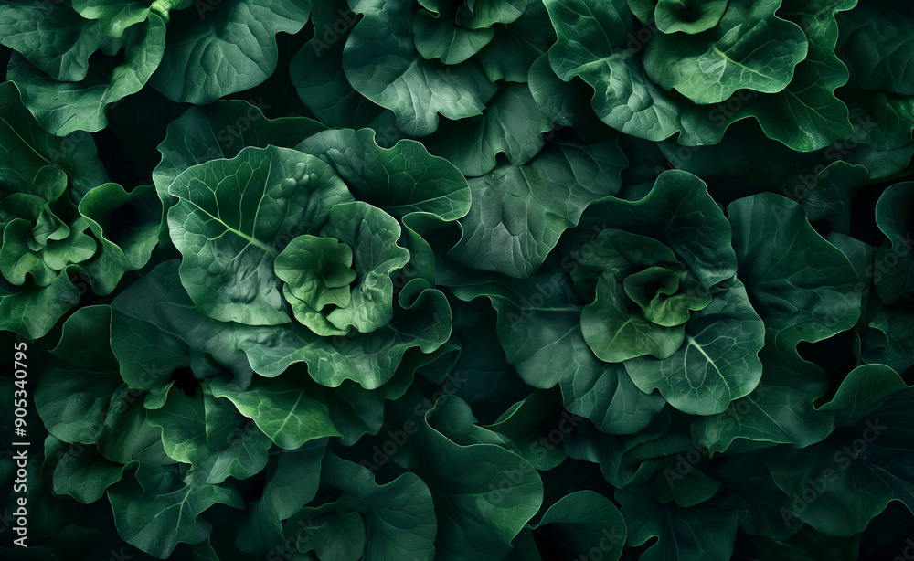 A detailed close-up of fresh green lettuce leaves overlapping each other. A detailed close-up of fresh green lettuce leaves overlapping each other.