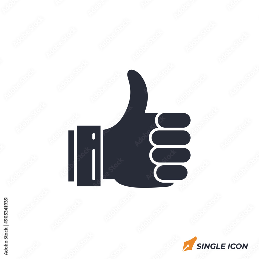 Thumbs Up icon vector illustration. Thumbs Up symbol isolated on white background Thumbs Up icon vector illustration. Thumbs Up symbol isolated on white background