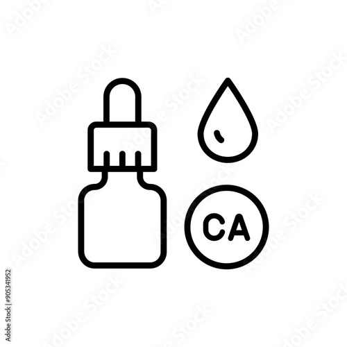 Vitamins for pets line vector icon. Calcium Supplement for Healthy Joints and Bones for pets sign. Isolated contour symbol illustration