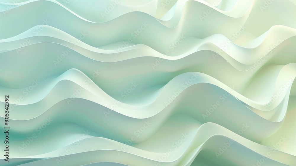 Obraz premium Abstract wavy light blue pattern with soft texture on isolated background as unique shape design element
