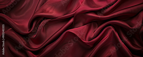 A vibrant burgundy background with subtle textures of fabric, like silk or velvet, creating a luxurious and tactile visual effect with highlights and shadows.