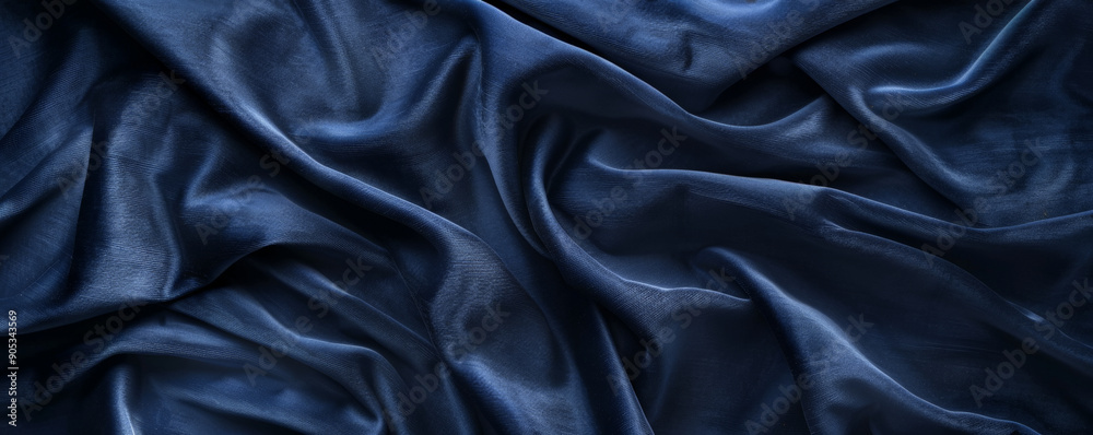 Fototapeta premium Navy blue backdrop featuring a soft, velvety texture, evoking a sense of luxury and comfort.