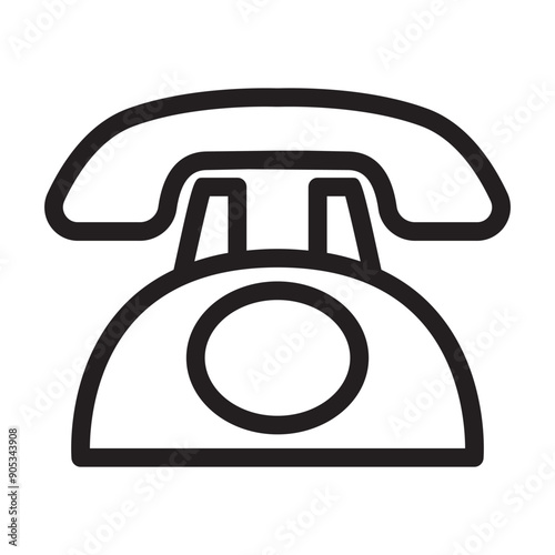 Phone icon in thin line style vector illustration graphic design