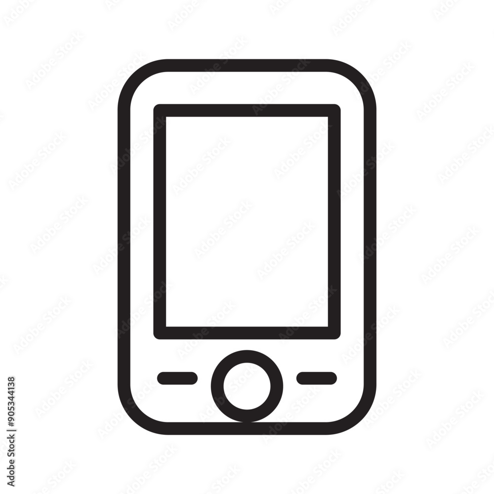 Smartphone icon in thin line style vector illustration graphic design Smartphone icon in thin line style vector illustration graphic design