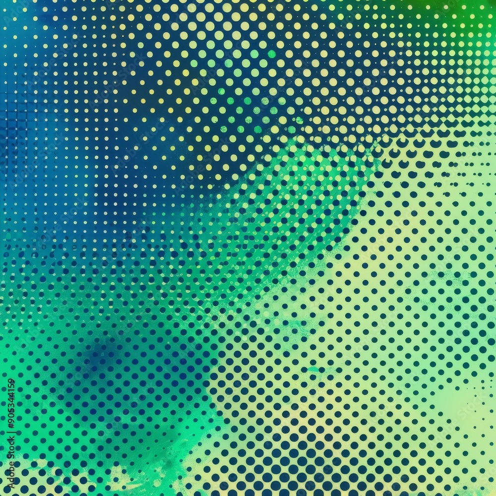 Pop Art Style Background with Green and Blue Halftone Patterns, a Vibrant Fusion of Color and Design Pop Art Style Background with Green and Blue Halftone Patterns, a Vibrant Fusion of Color and Design