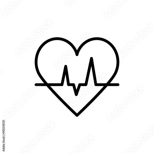 Hart beat line icon. Vector illustration isolated on a white background. Vector sign for mobile app and web sites