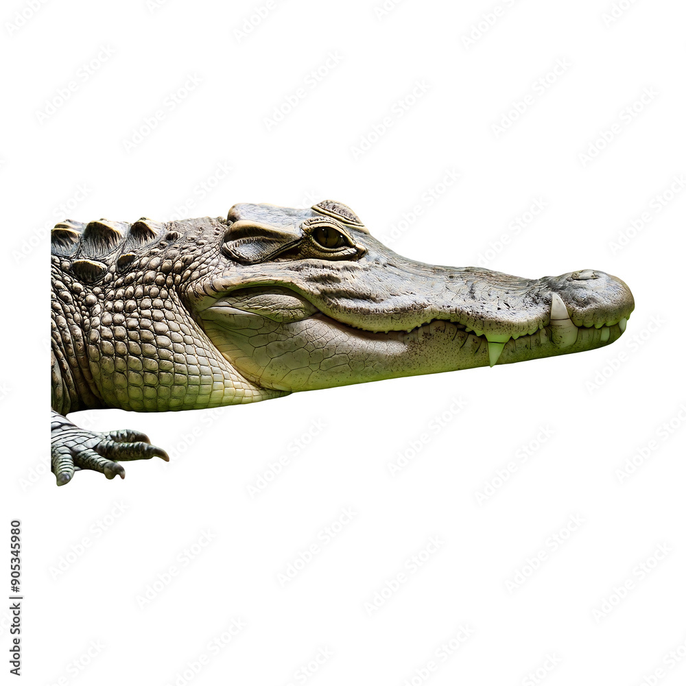 Fototapeta premium alligator resting isolated on transparent background