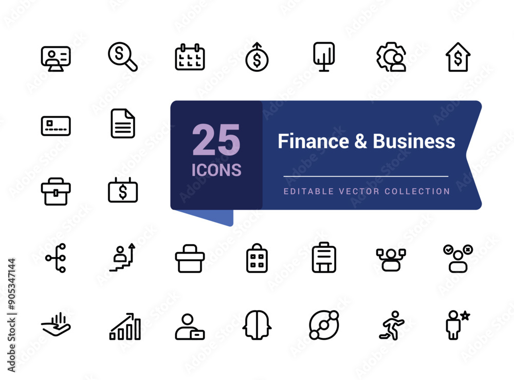 Finance and Business icon pack. Set of line icon related to income, salary, money, business. Minimalist thin linear web ui icon set. Simple editable vector stroke illustration. Finance and Business icon pack. Set of line icon related to income, salary, money, business. Minimalist thin linear web ui icon set. Simple editable vector stroke illustration.