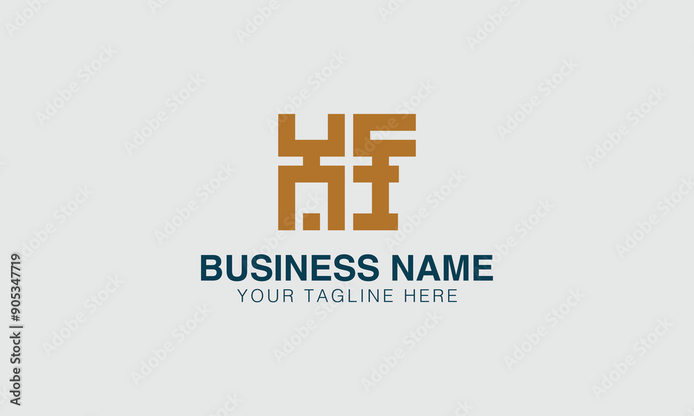 Obraz premium HF H hf initial logo | initial based abstract modern minimal creative logo, vector template image. luxury logotype logo, real estate homie logo. typography logo. initials logo