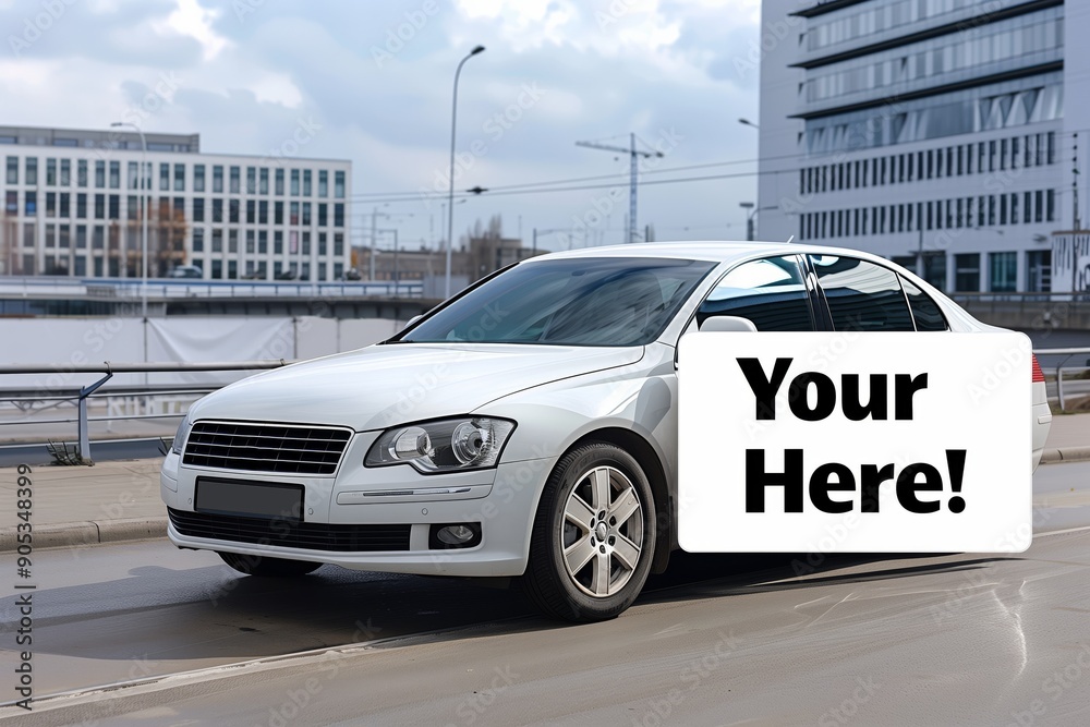 Car Text Template Web Graphic Your Text Here City Blur Background Generative Illustration Car Text Template Web Graphic Your Text Here City Blur Background Generative Illustration