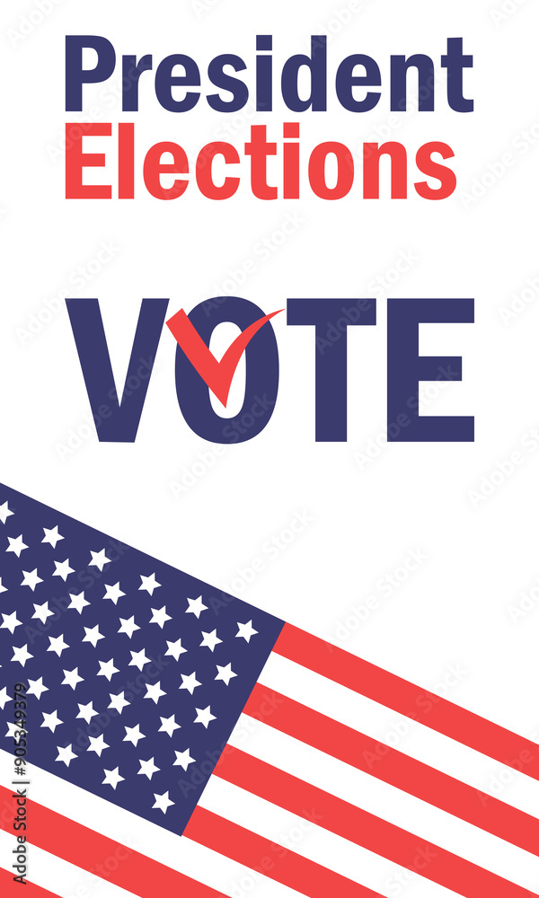 Banner United States presidential election 2024. Vector Banner United States presidential election 2024. Vector