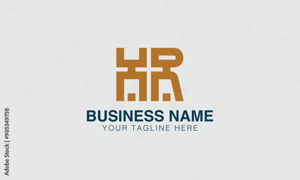 Obraz premium HR H hr initial logo | initial based abstract modern minimal creative logo, vector template image. luxury logotype logo, real estate homie logo. typography logo. initials logo