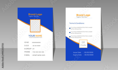 Stylish ID Card Design – Modern layout Look with Editable Elements modern and clean business id card 

