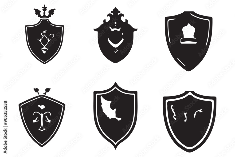 Shields Battlements vector,creative vector Shields Battlements vector,creative vector