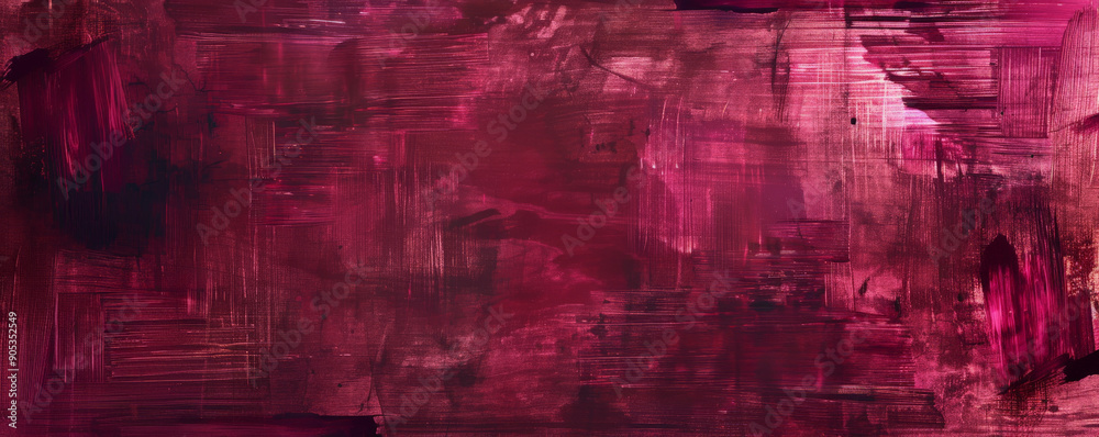 Obraz premium A bold burgundy background with dynamic, overlapping brush strokes in various shades of burgundy and hints of black, creating an artistic and textured look.