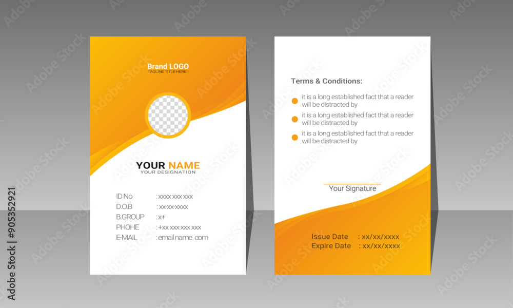 Simple ID Card Design Elegant, Customizable & Print-Ready for layout customs registration ID Simple ID Card Design Elegant, Customizable & Print-Ready for layout customs registration ID