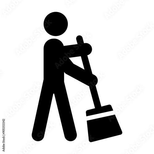 Sweeping, cleaning icon vector illustration graphic design