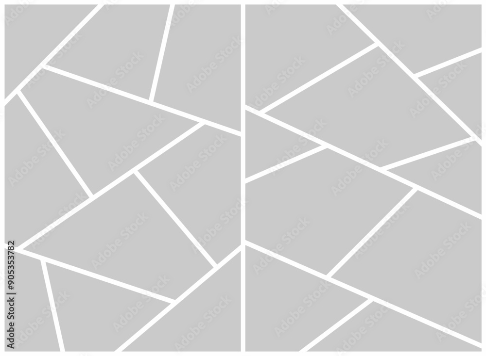 comics page grid layout abstract photo frames and digital photo wall template