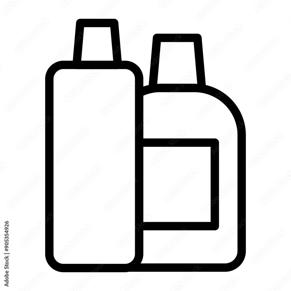 Liquid floor cleaner icon in thin line style vector illustration graphic design Liquid floor cleaner icon in thin line style vector illustration graphic design