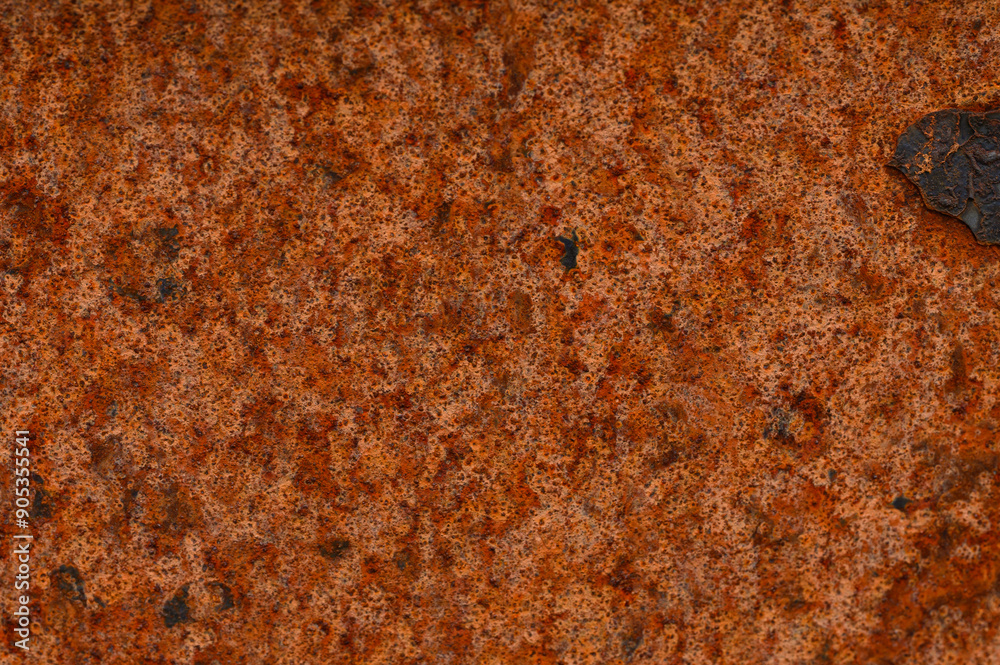 Texture, background of old red rusty surface. Abstract background. Copy space. Rust. Close-up