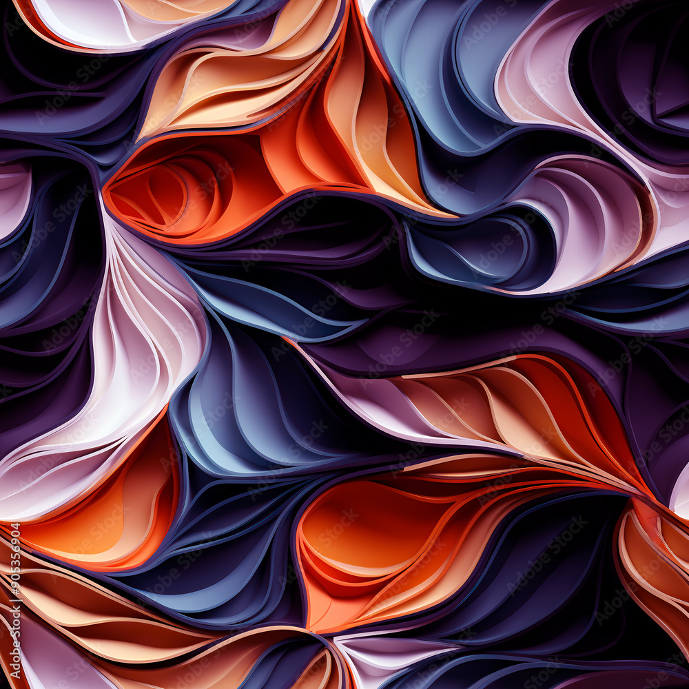 Obraz premium Pattern perect repeat, 3d vibrant colors, boost your design with modern art