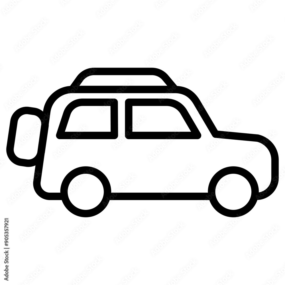 suv car, offroad icon in thin line style vector illustration graphic design suv car, offroad icon in thin line style vector illustration graphic design