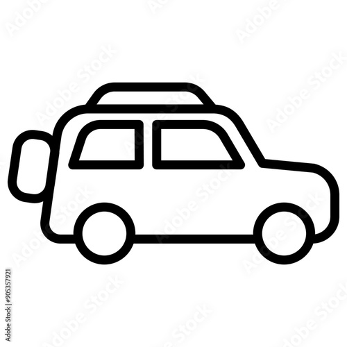 suv car, offroad icon in thin line style vector illustration graphic design