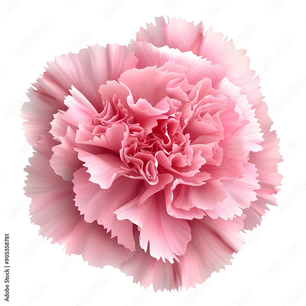 Pink carnation isolated on white background Pink carnation isolated on white background