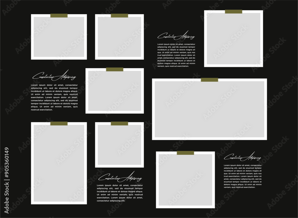 Pictures or photos frame collage. comics page grid layout abstract photo frames and digital photo wall template Pictures or photos frame collage. comics page grid layout abstract photo frames and digital photo wall template