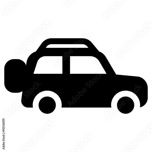 suv car, offroad icon vector illustration graphic design