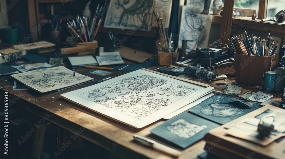 Artist�s Studio Postcard Mockup | Postcard Mockup | Mockup Artist�s Studio Postcard Mockup | Postcard Mockup | Mockup