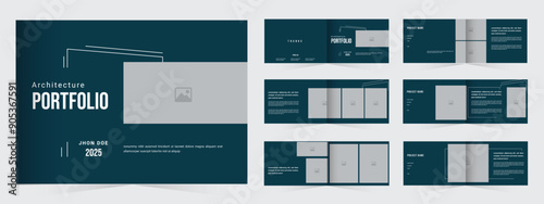 landscape architecture portfolio, A4 interior catalog portfolio or architecture portfolio