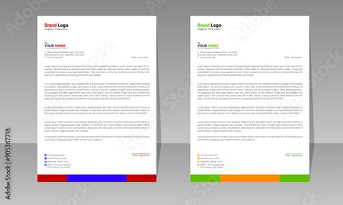 Minimalist Letterhead Design layout Stylish and Professional Template with Customizable Elements for Business Branding and Official 