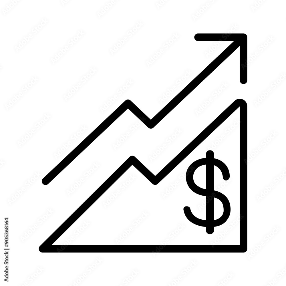 Stock market icon in thin line style vector illustration graphic design Stock market icon in thin line style vector illustration graphic design