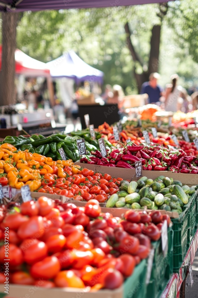 Fresh Produce at Outdoor Market Stall Fresh Produce at Outdoor Market Stall