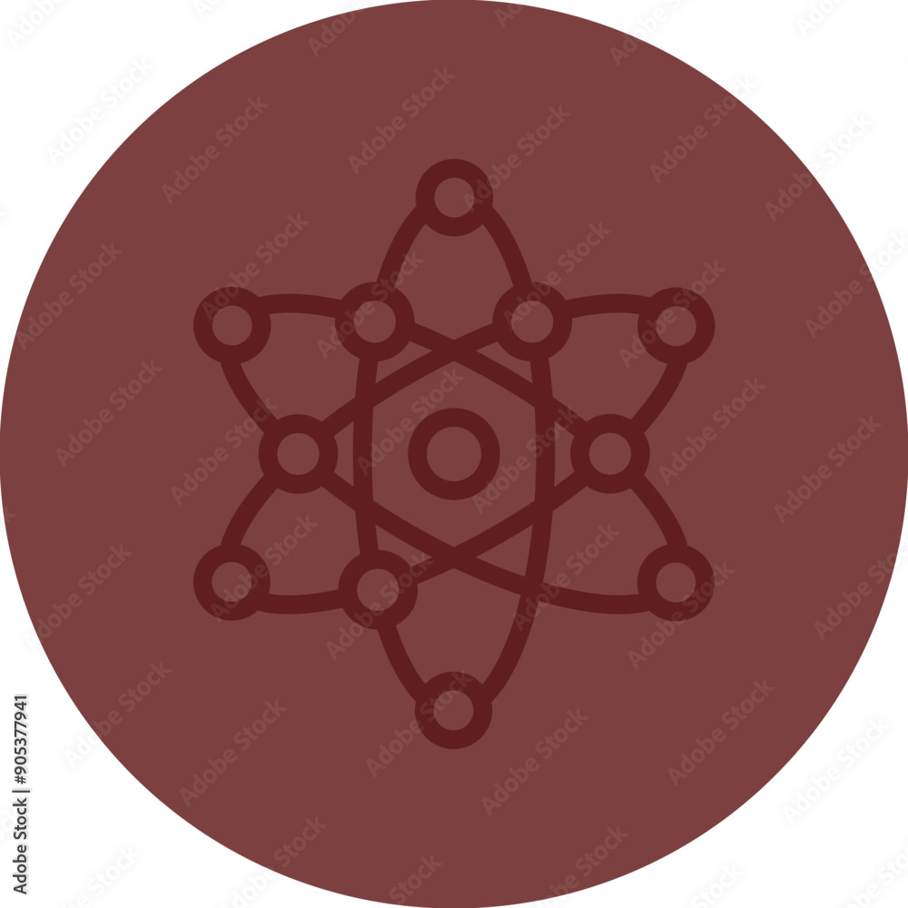 Atom Vector Line Maroon Circle Maroon Atom Vector Line Maroon Circle Maroon