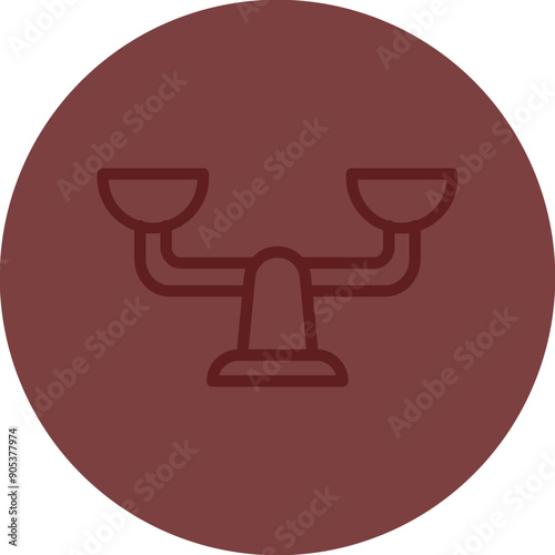 Balance Vector Line Maroon Circle Maroon