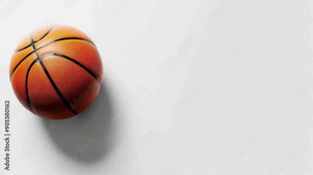 Basketball on white background with text space Basketball on white background with text space