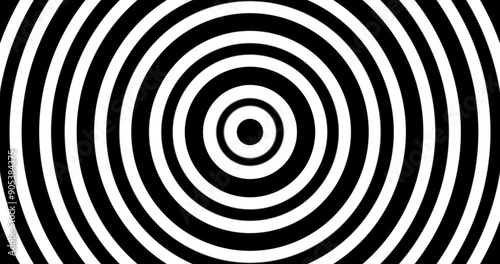 Mesmerizing Hypnotic Spirals Captivate the Viewer in a Timeless Black and White Pattern.