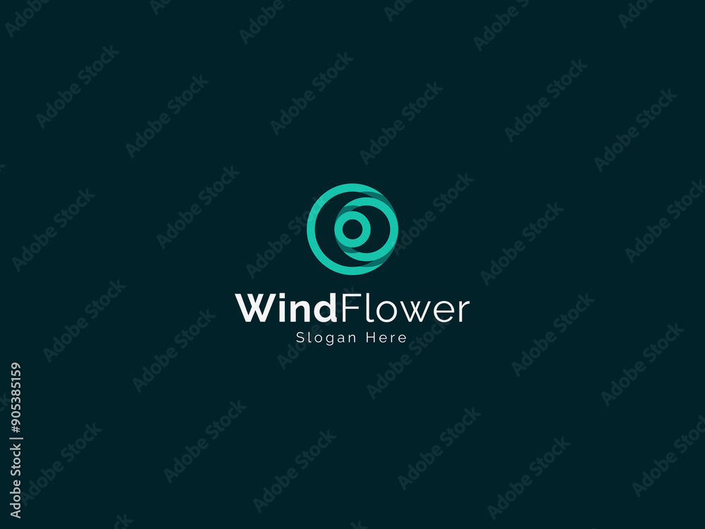 Wind Geometric Logo Wind Geometric Logo