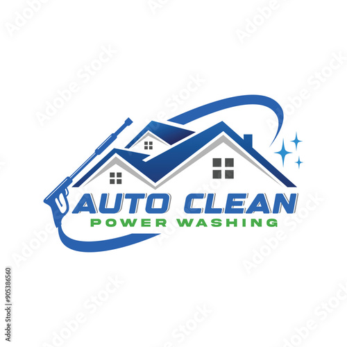 Illustration vector graphic of pressure power wash spray logo design template